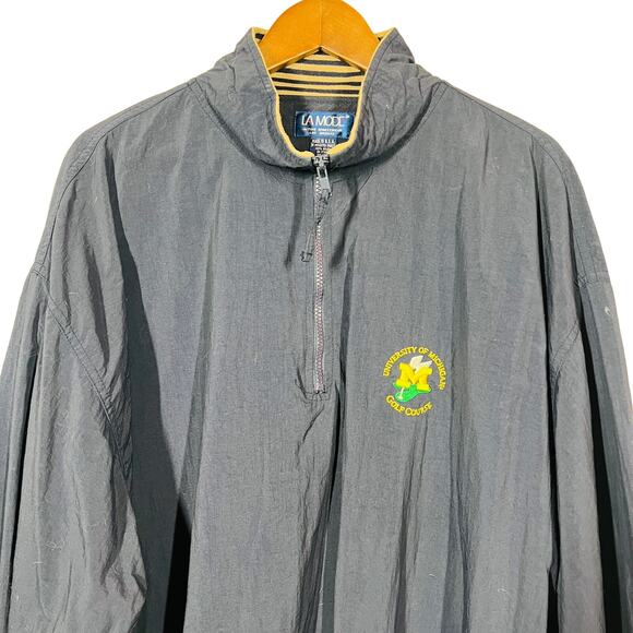 La Mode U of Michigan Golf Course Half Zip Pullover Navy Gold Long Sleeve - XXL - Picture 3 of 4